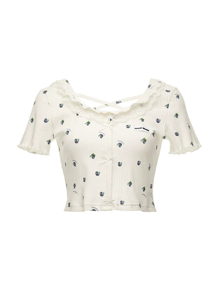 Girly Fruit White Tops