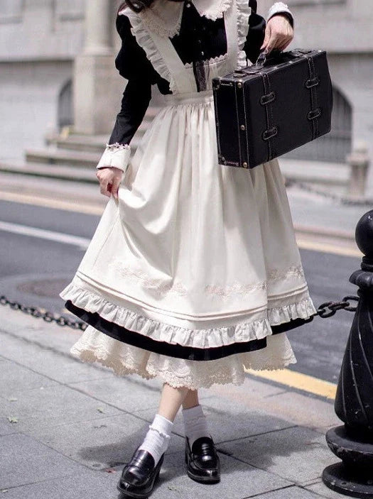 Robe de femme de chambre rétro Angelina, ensemble élégant