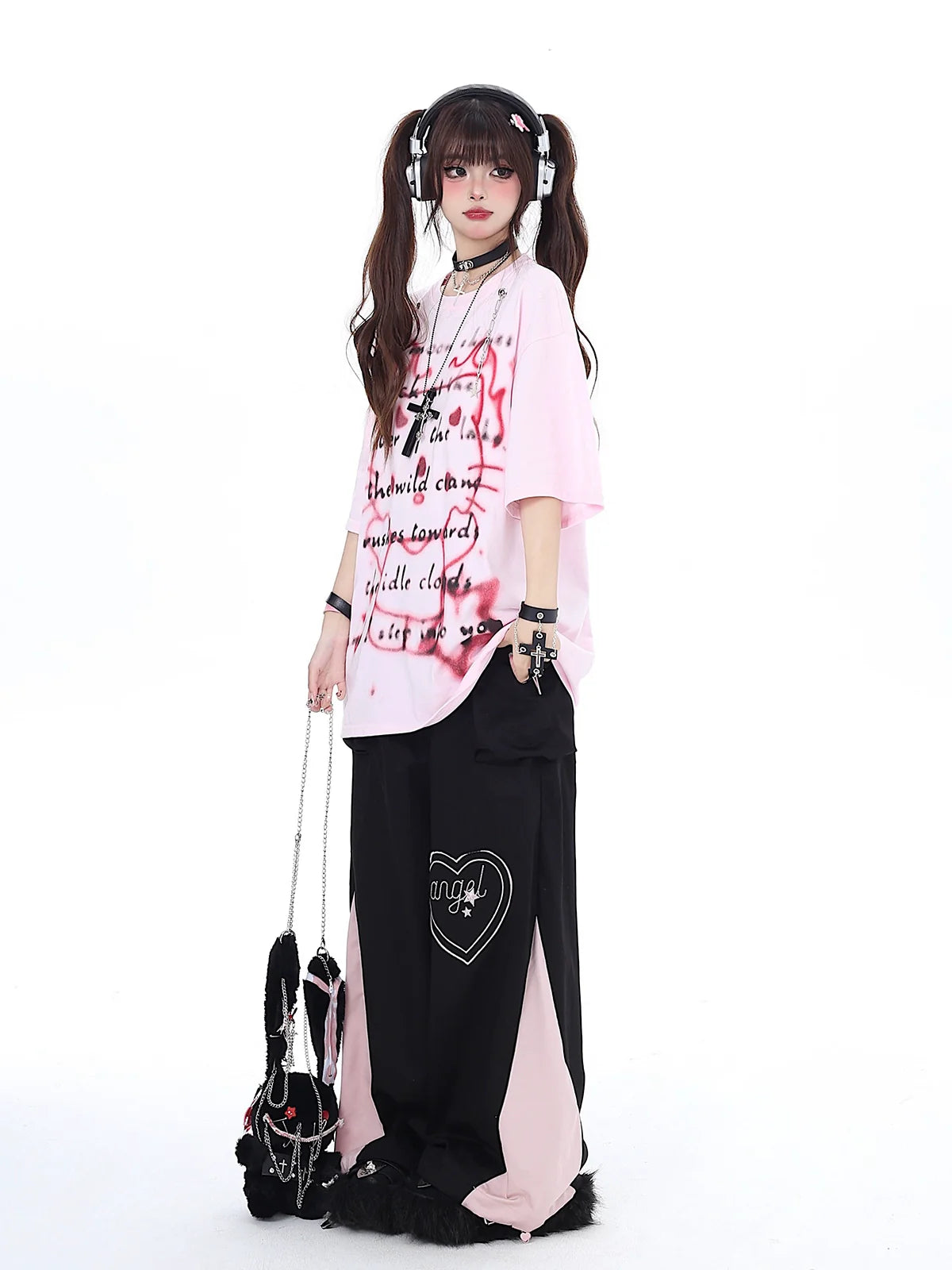 Love Pants mit Kordelzug in Kontrastfarbe, Cargo