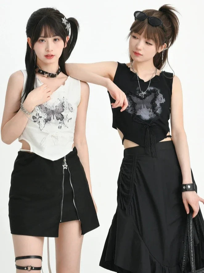 Haut sans manches style millénaire pour fille sexy