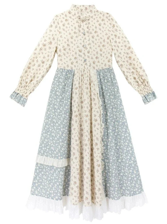 Sweater Collar Little Apron Dress + Faux Retro Flower