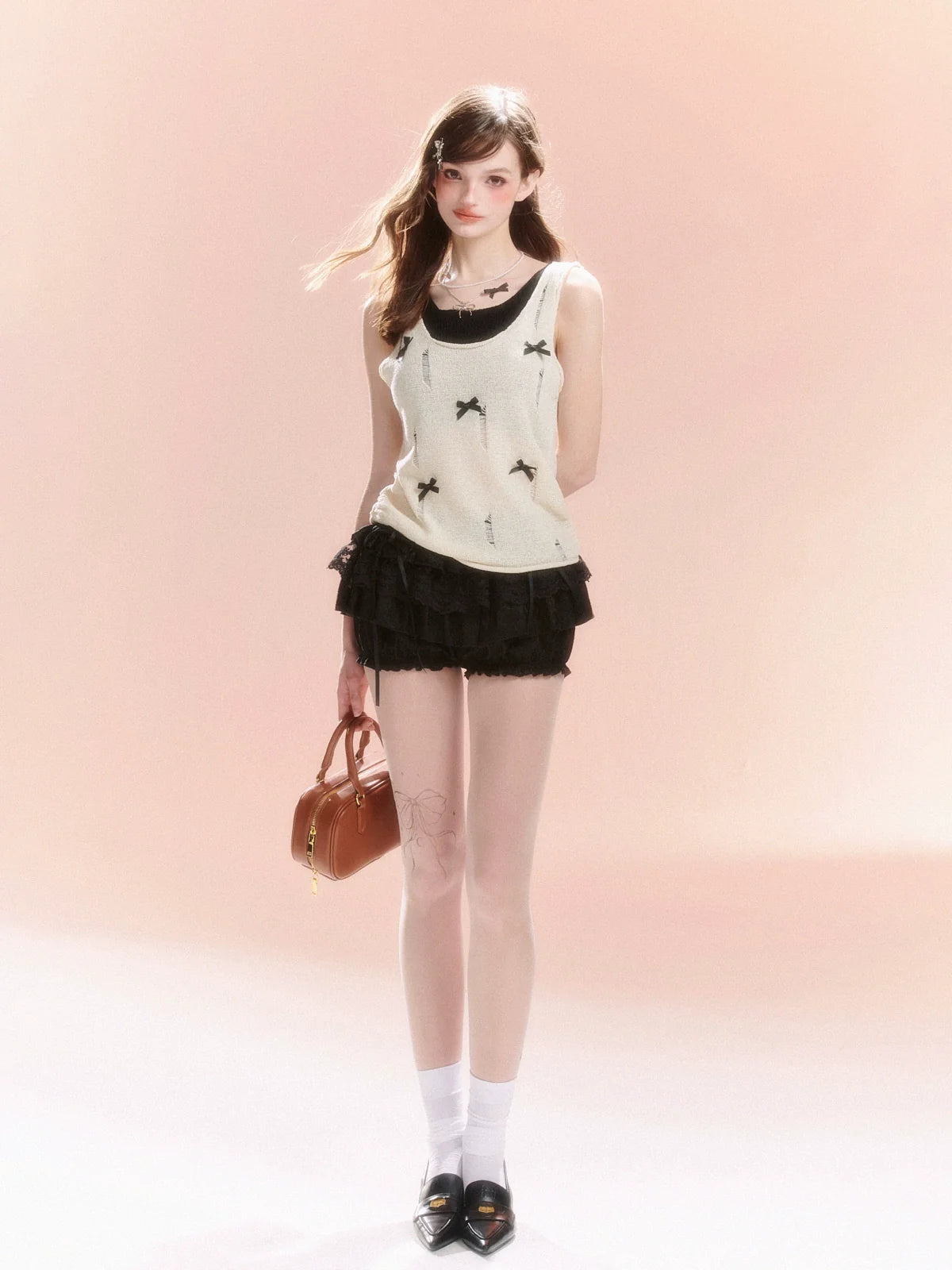 Ribbon Damaged Summer Top Tank