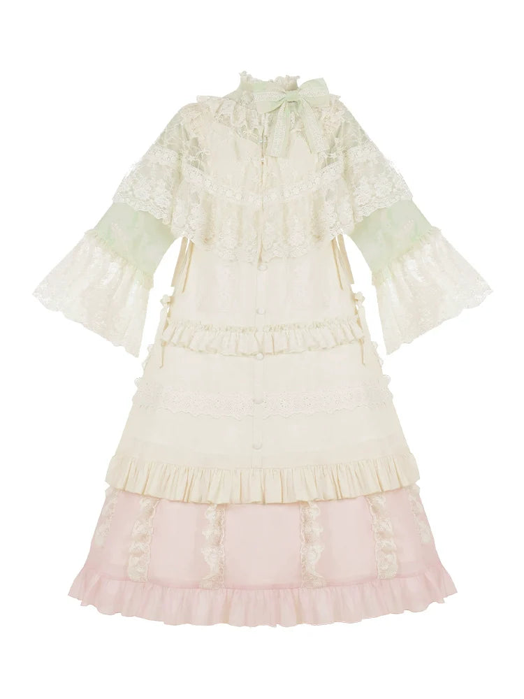 Top Skirt Apron Shawl China Romantic Ribbon Lace Embroidery