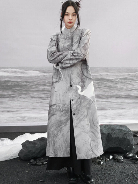 Long Coat Marbled China Mode