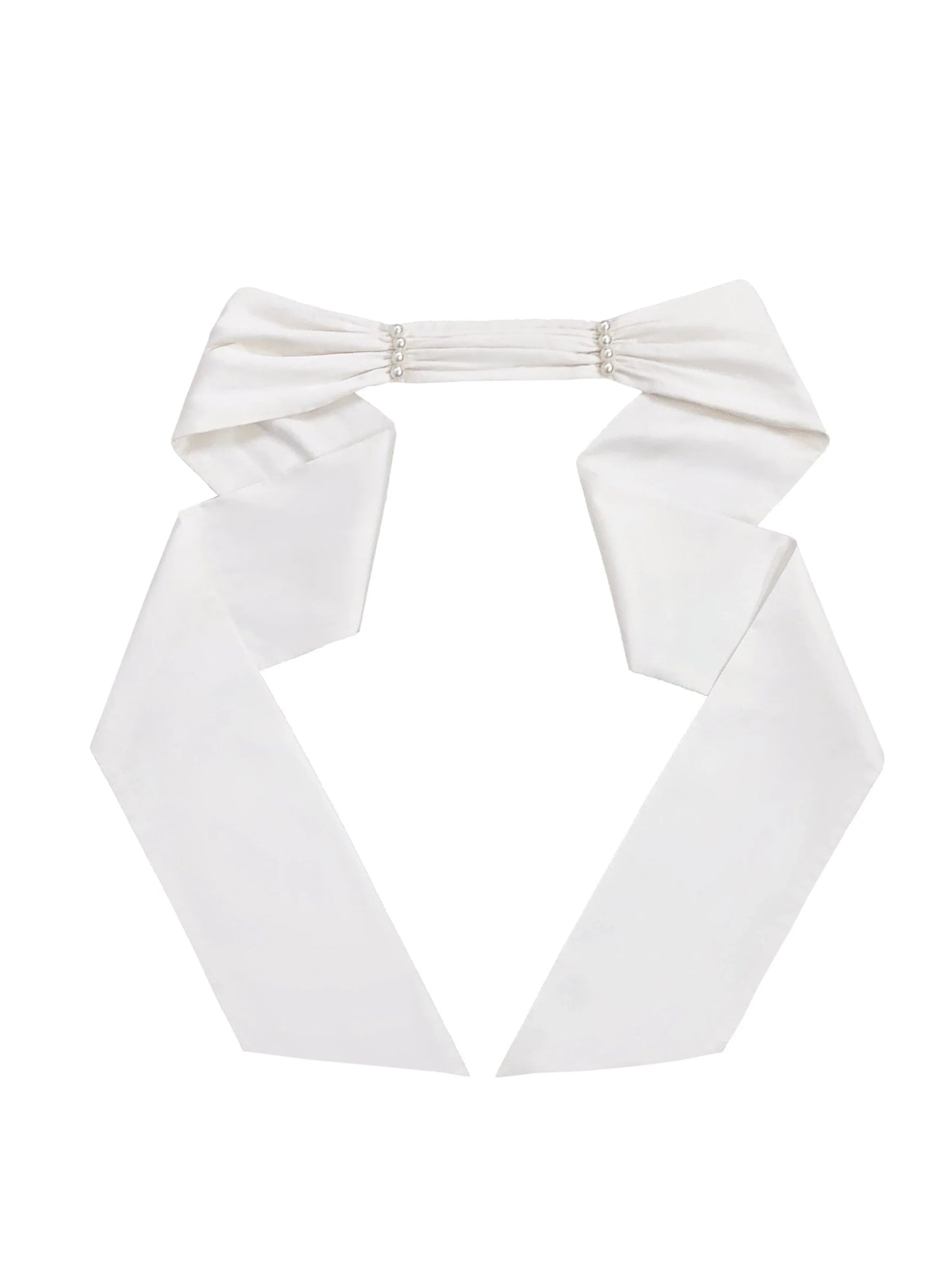 Summer Belt Waist + Collar Dress Ruffle White Retro