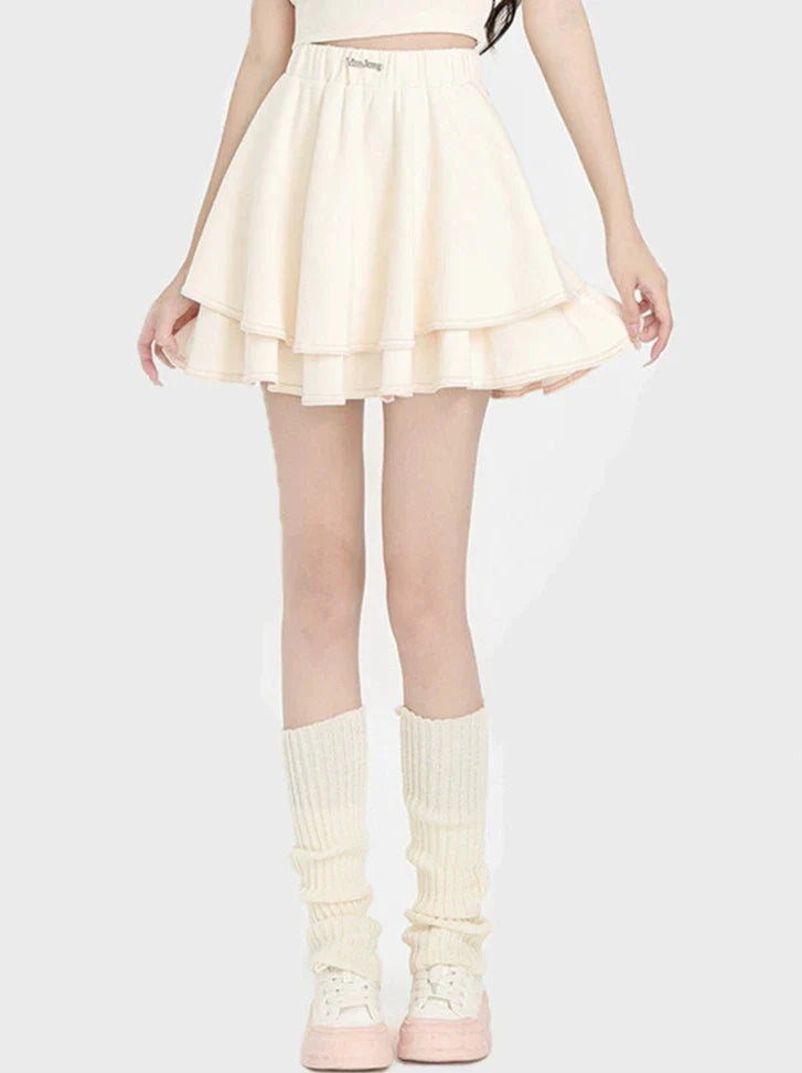 Back Style Collar Polo Ribbon Skirt Shirt Ballet Short