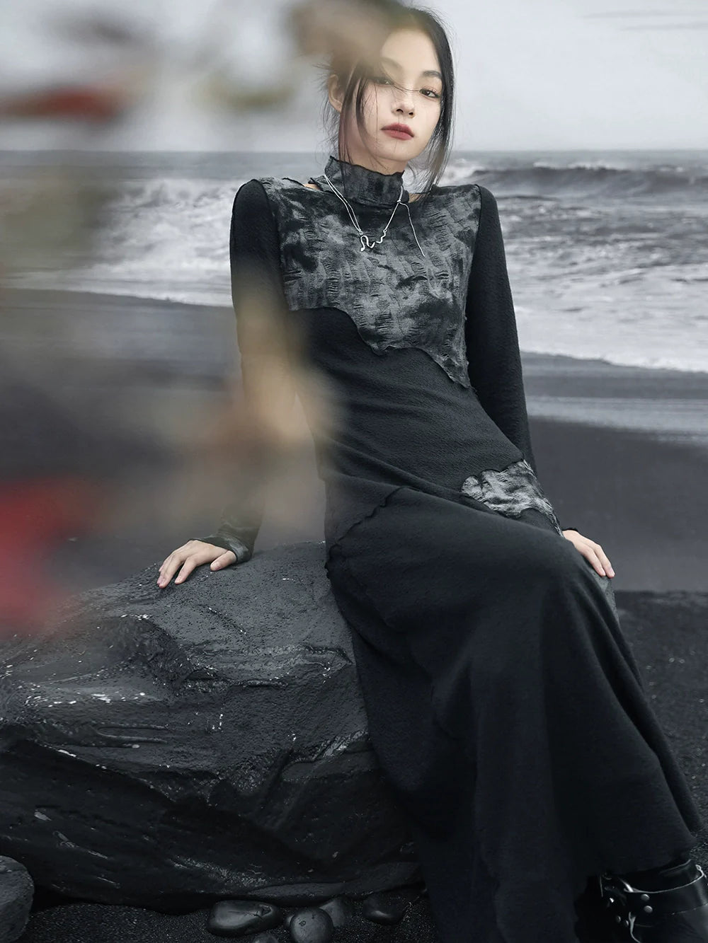 Contrast Inner Color Bottling High Dress Textured End
