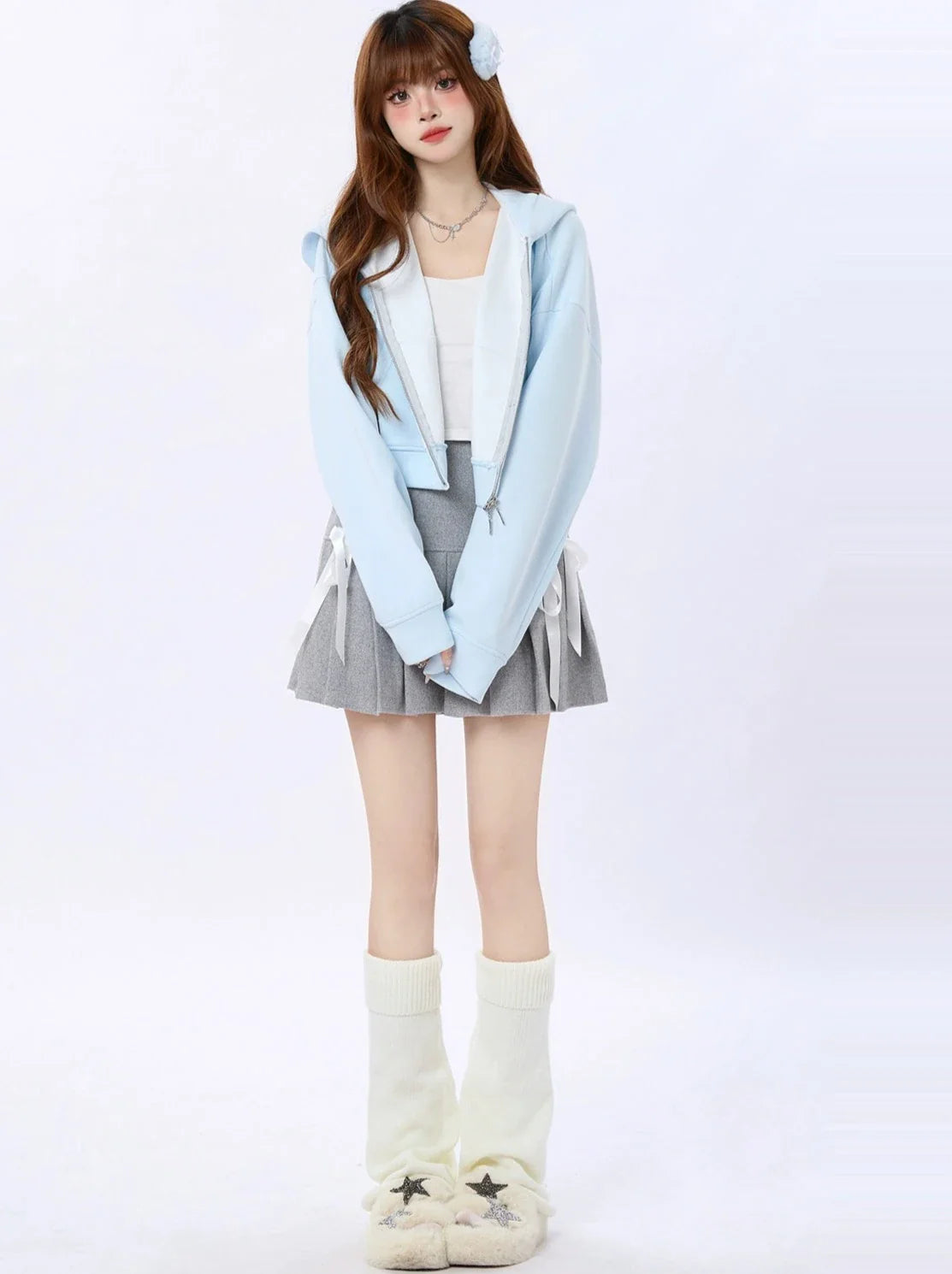 Kapuzenpullover Milky Short Spring Sweet