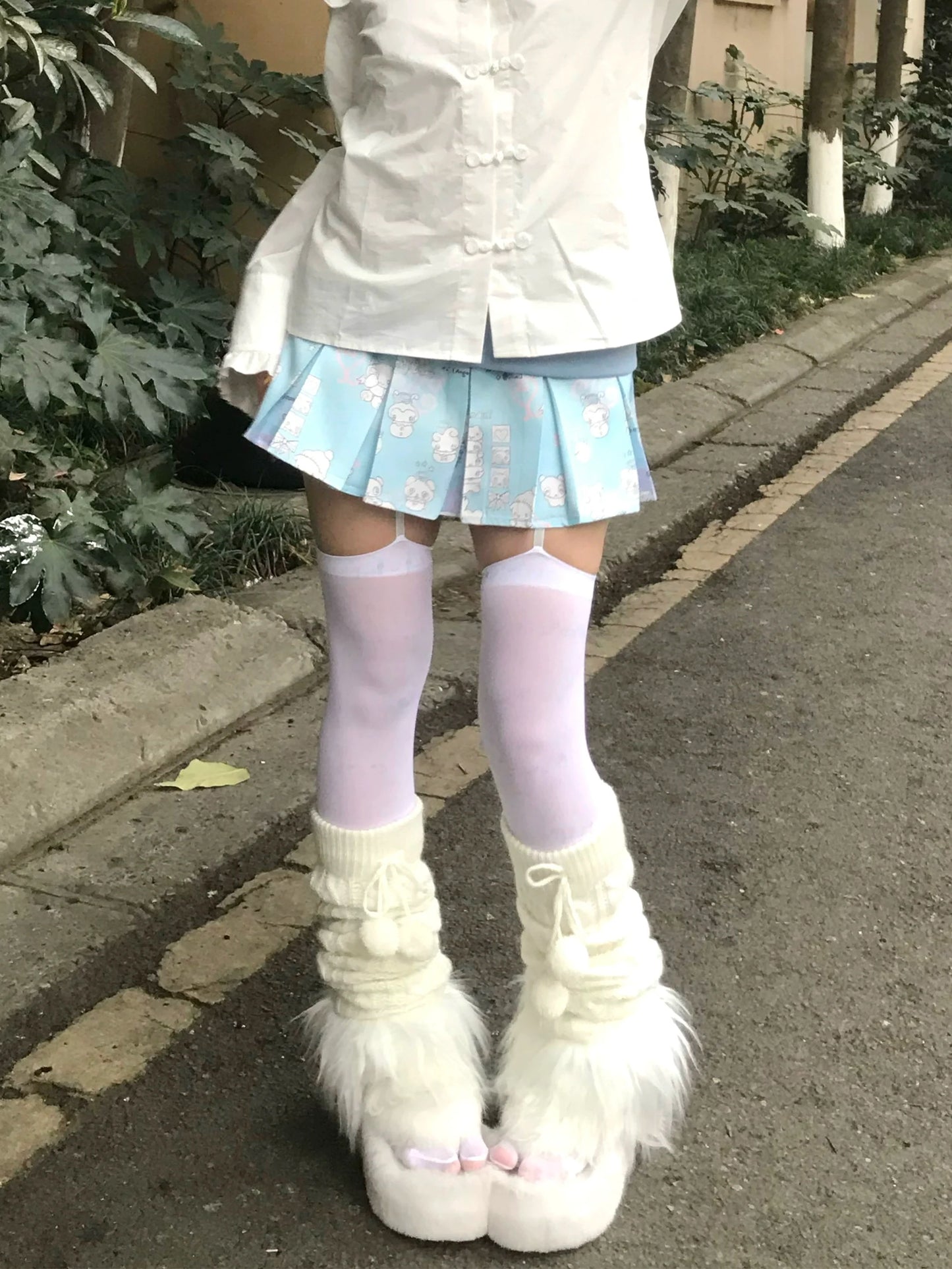 Animal Subculture Skirt Blue
