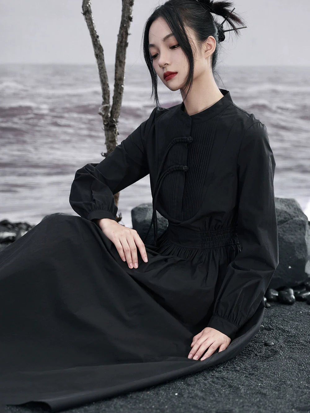 China Mode Shirt Dress French Swing