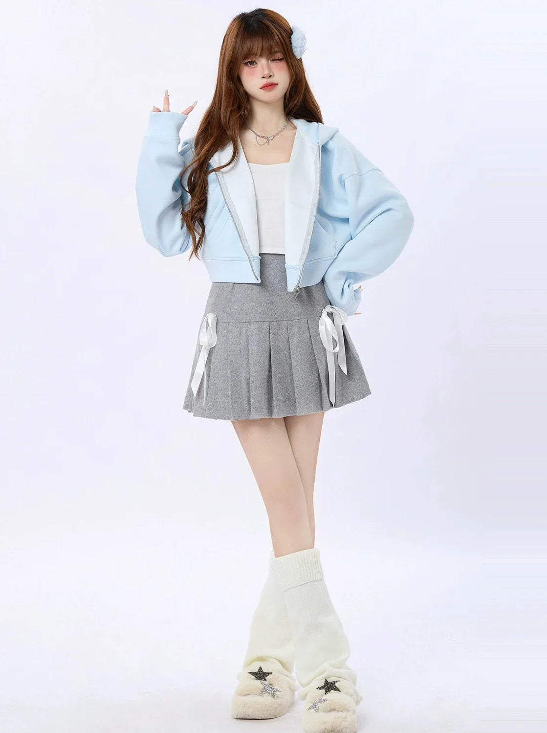 Kapuzenpullover Milky Short Spring Sweet