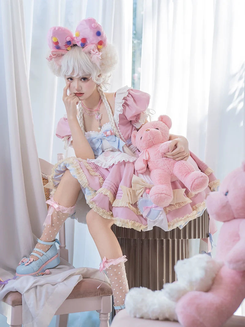 スイートドレスロリータ猫ヒョウ柄