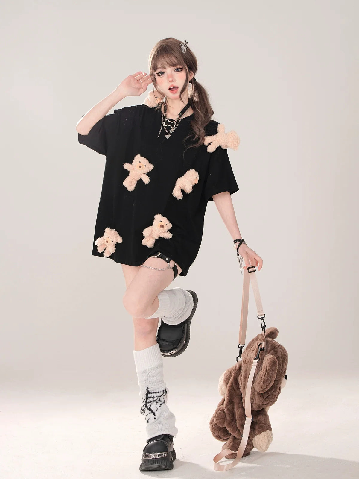 Niche Bear Loose Cute T-shirt