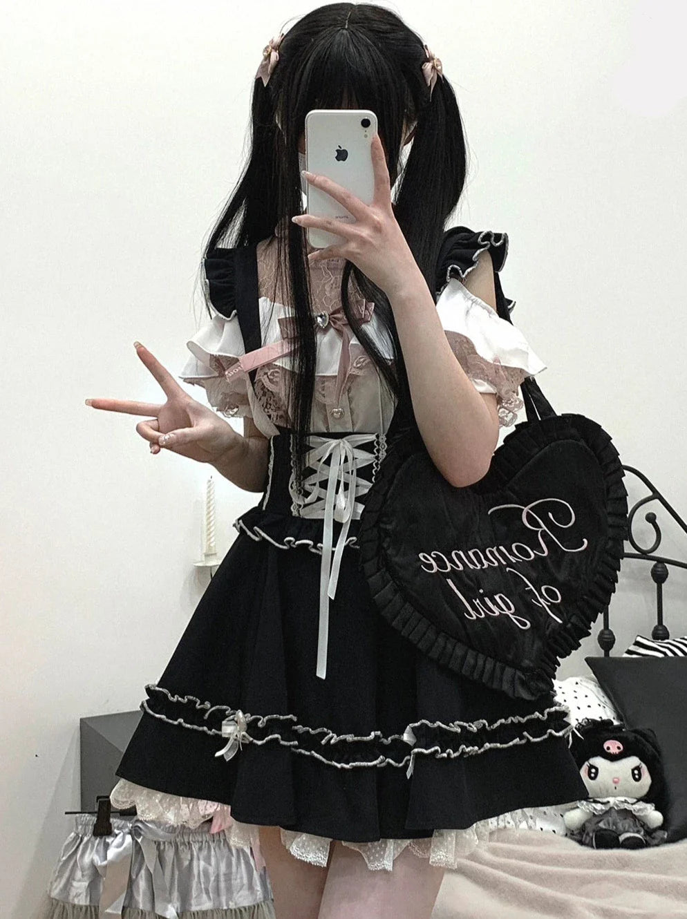 Flir Whauller Design ウエストレース アプリボン パフスカート