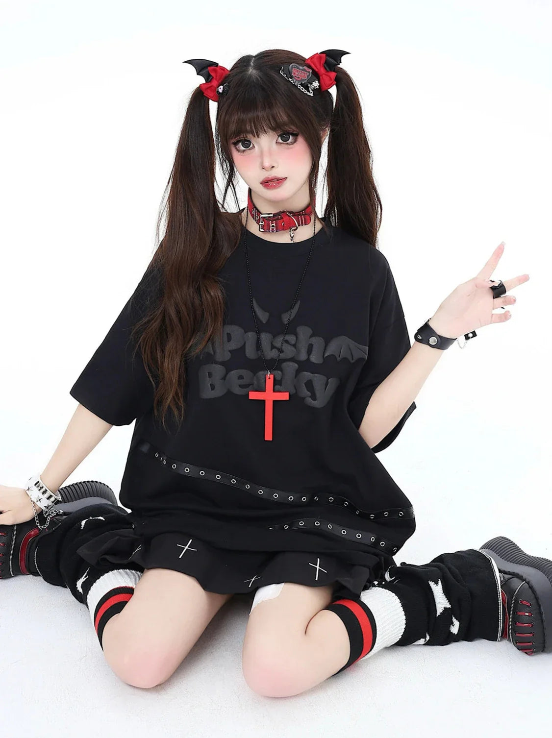 Wing Dark 3D Loose T-Shirt Subculture