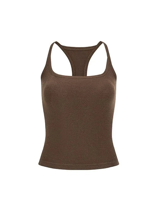 Camisole en tricot à bretelles pour fille sexy