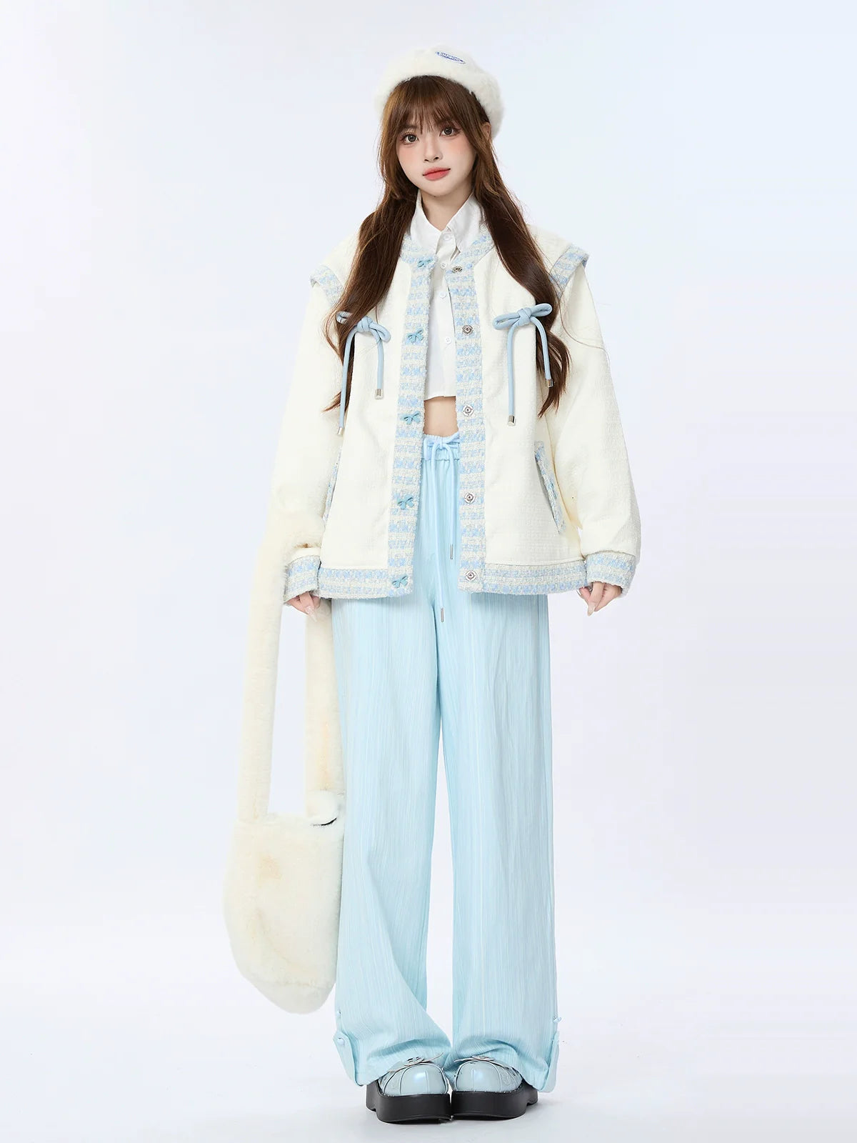 Jacket Collar Spring Milky Sweet