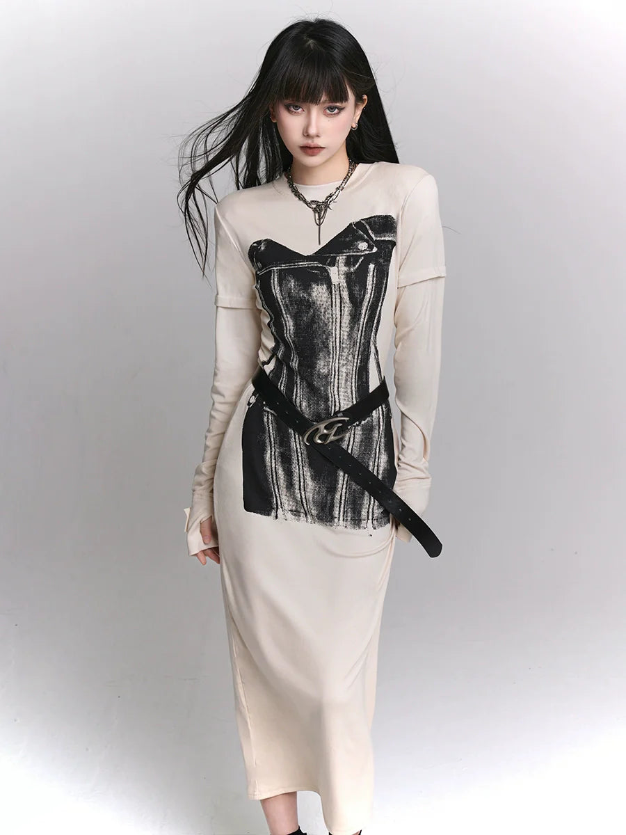 Dark Dress Design Off-White