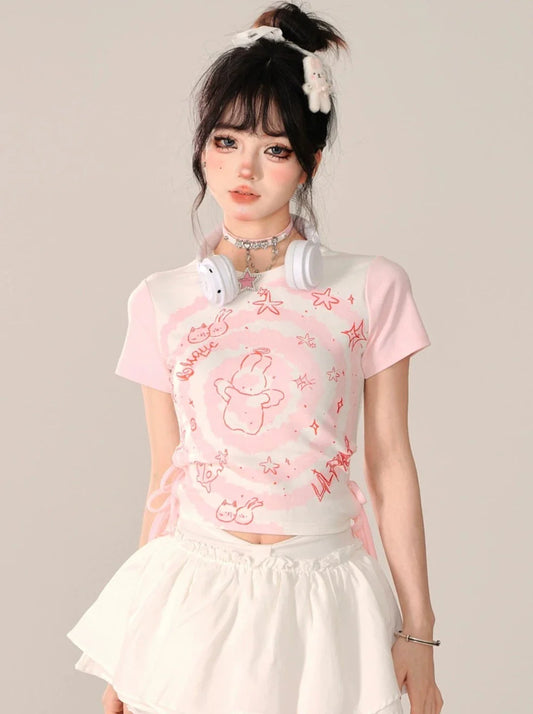Short Girly Summer Rabbit Top