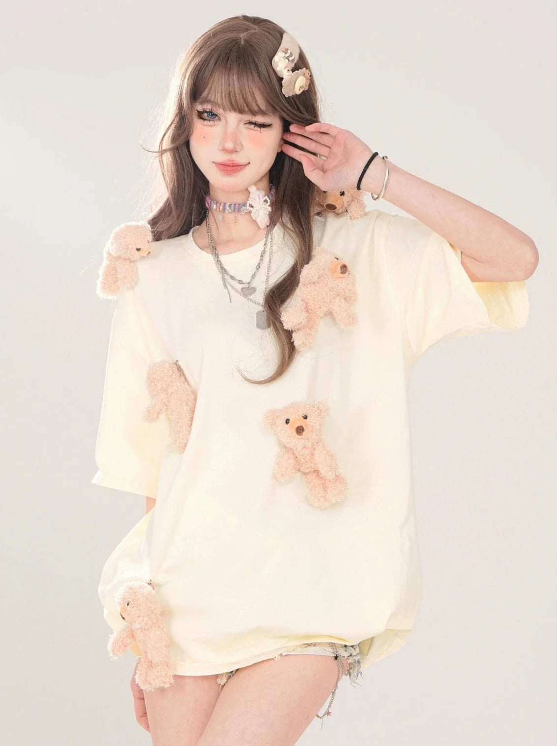 Niche Bear Loose Cute T-shirt