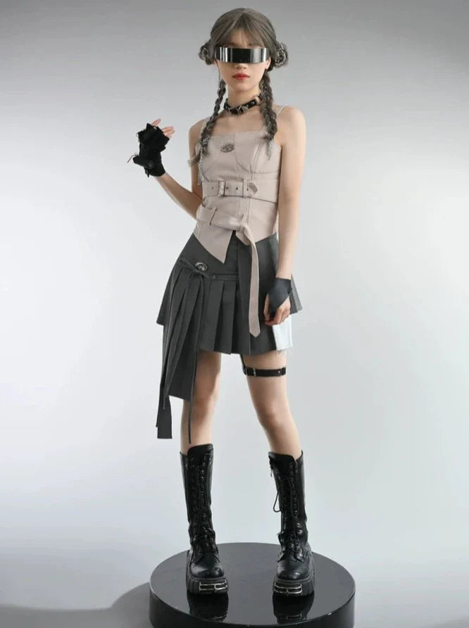 Top Girl + Camisole Skirt Mode Asymmetrical