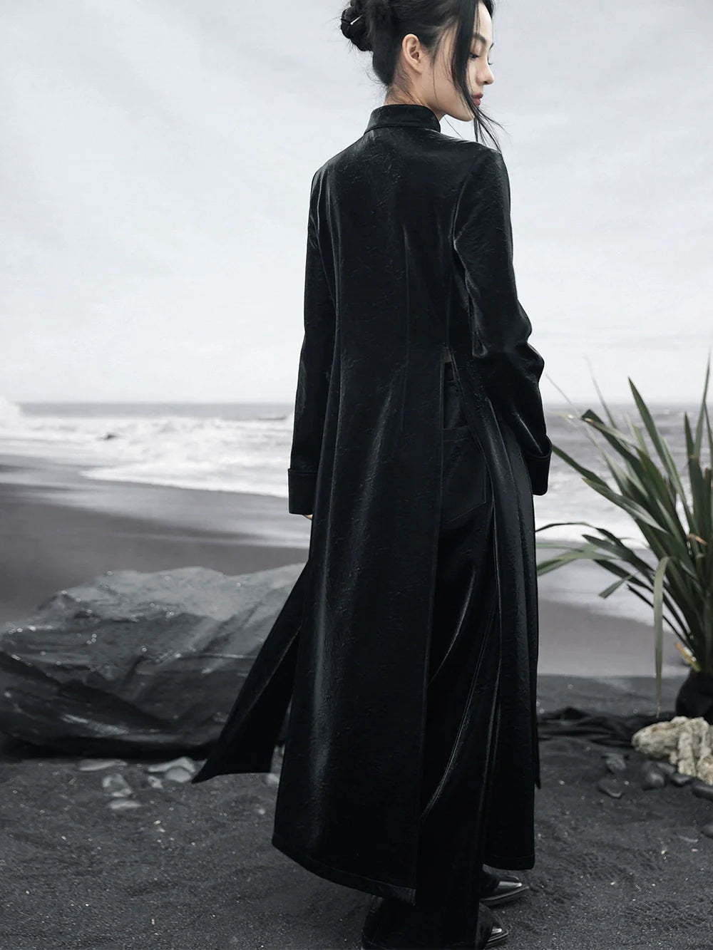 モードチャイナスリットダークドレス