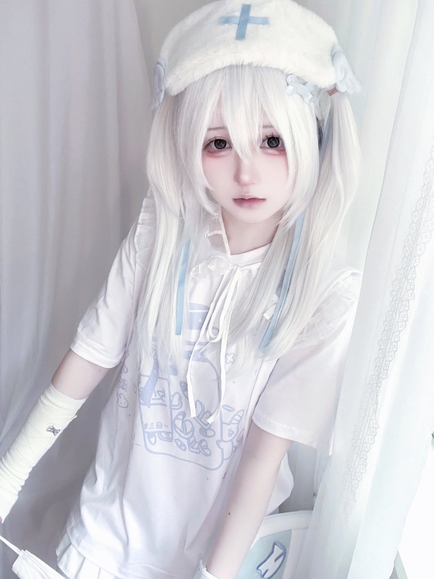 Angel White Neighborhood Sweet Tops Blue Pure Light