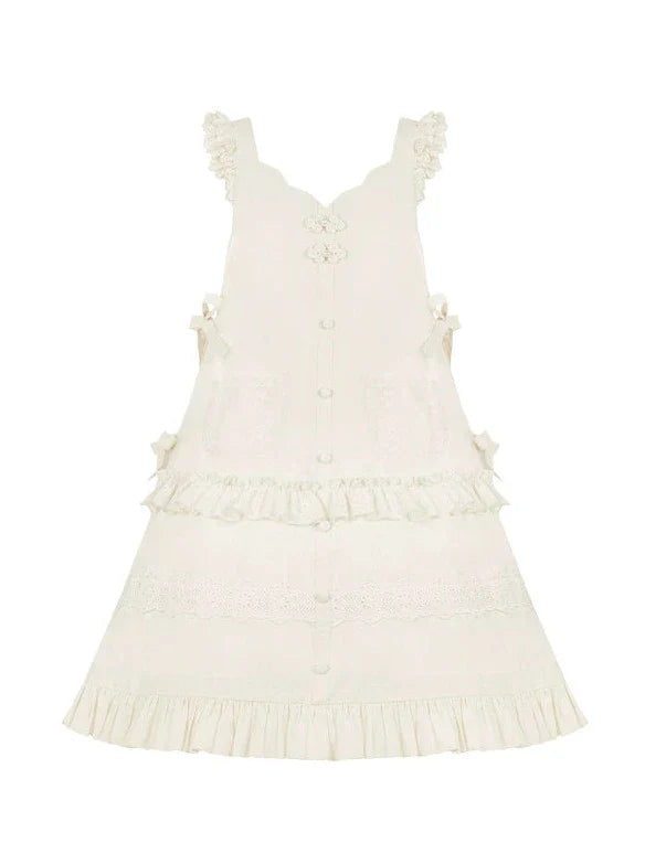 Top Skirt Apron Shawl China Romantic Ribbon Lace Embroidery