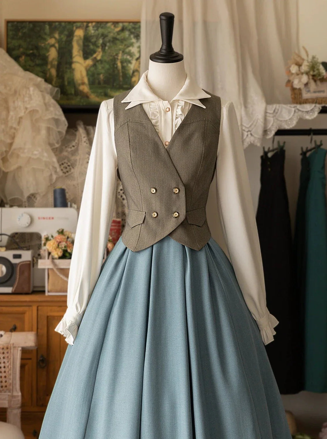 Forest Classic Collar Original Drobe Tower Weste Retro