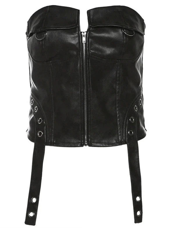 Tube en cuir avec sangle supérieure de niche