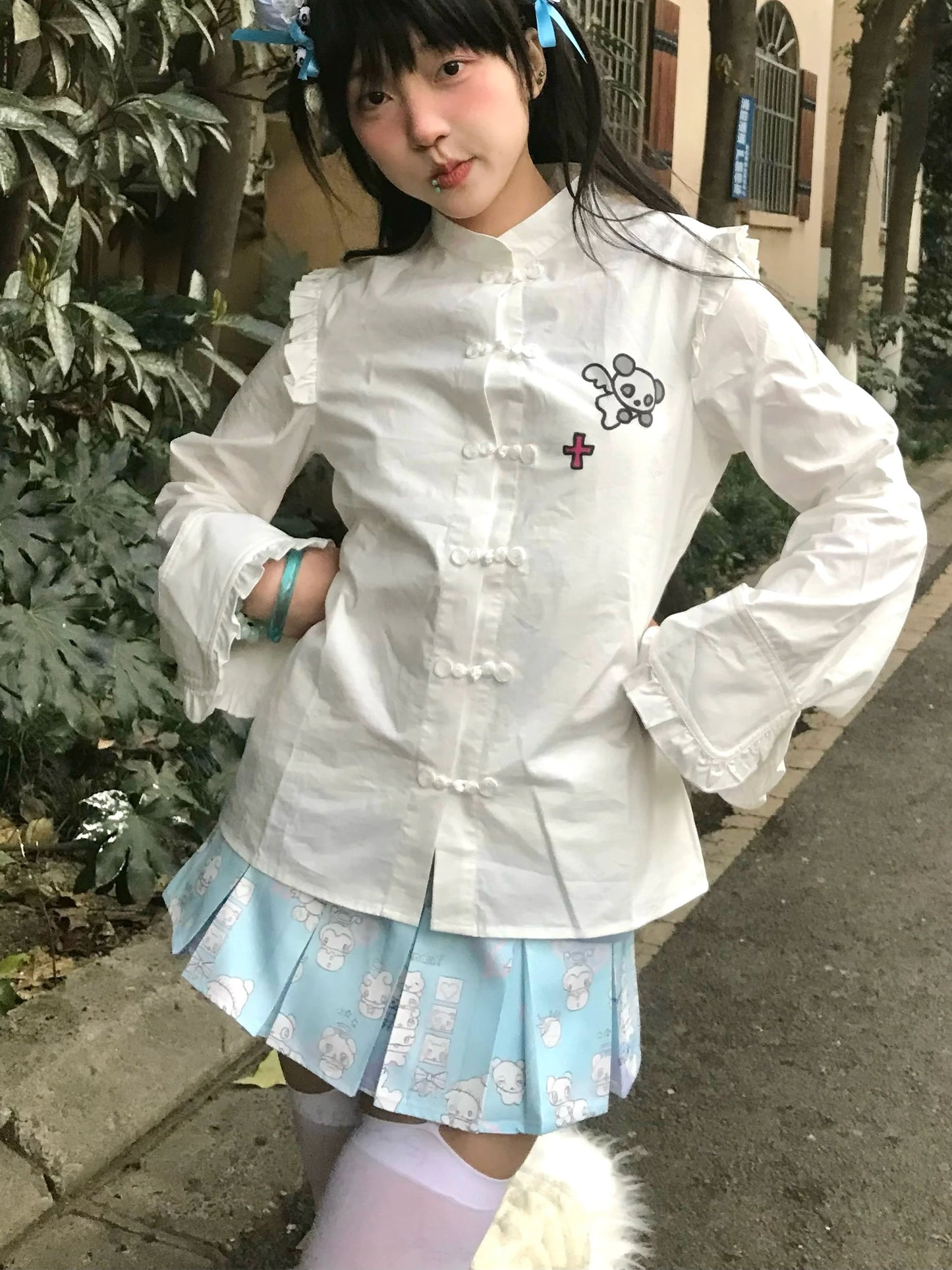 Animal Subculture Skirt Blue
