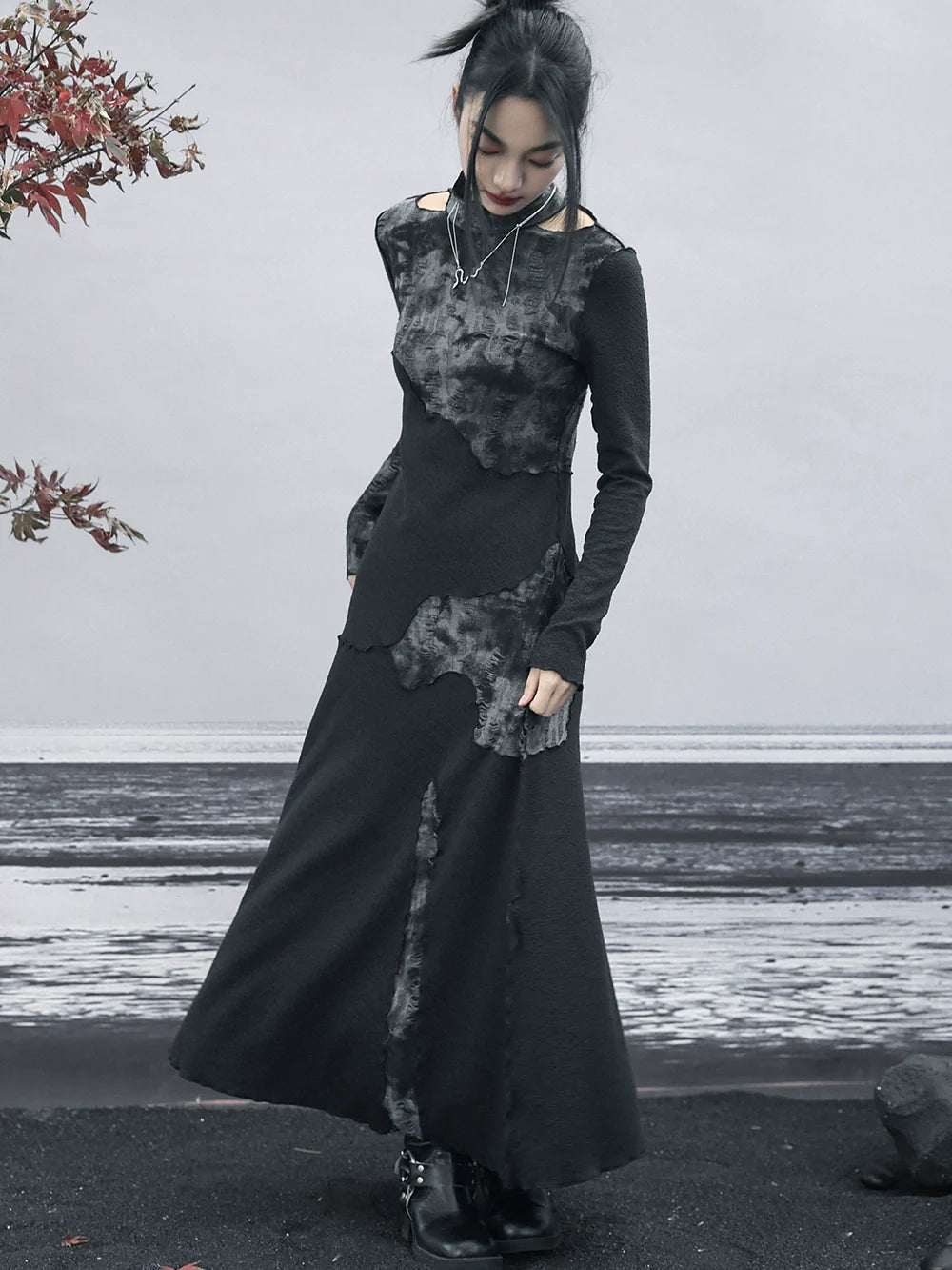 Contrast Inner Color Bottling High Dress Textured End