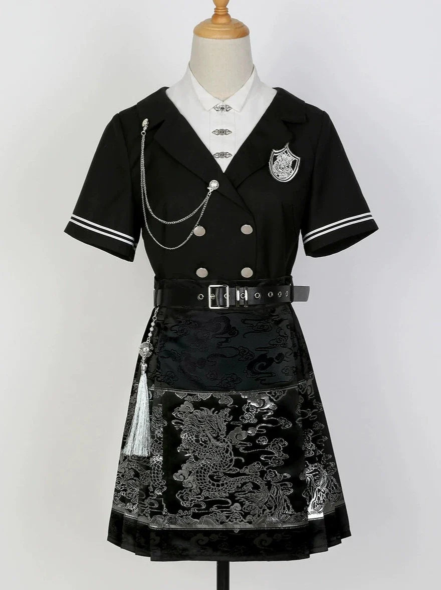 Top Short College China + Skirt