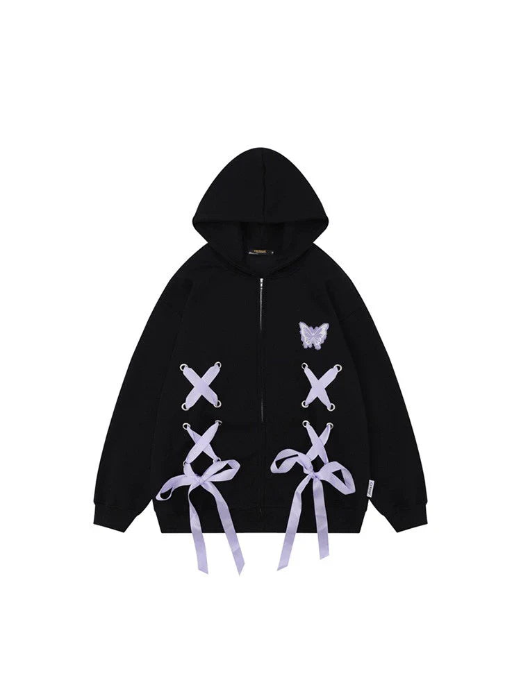 Kapuzenpullover mit Reißverschluss und großer Kapuze