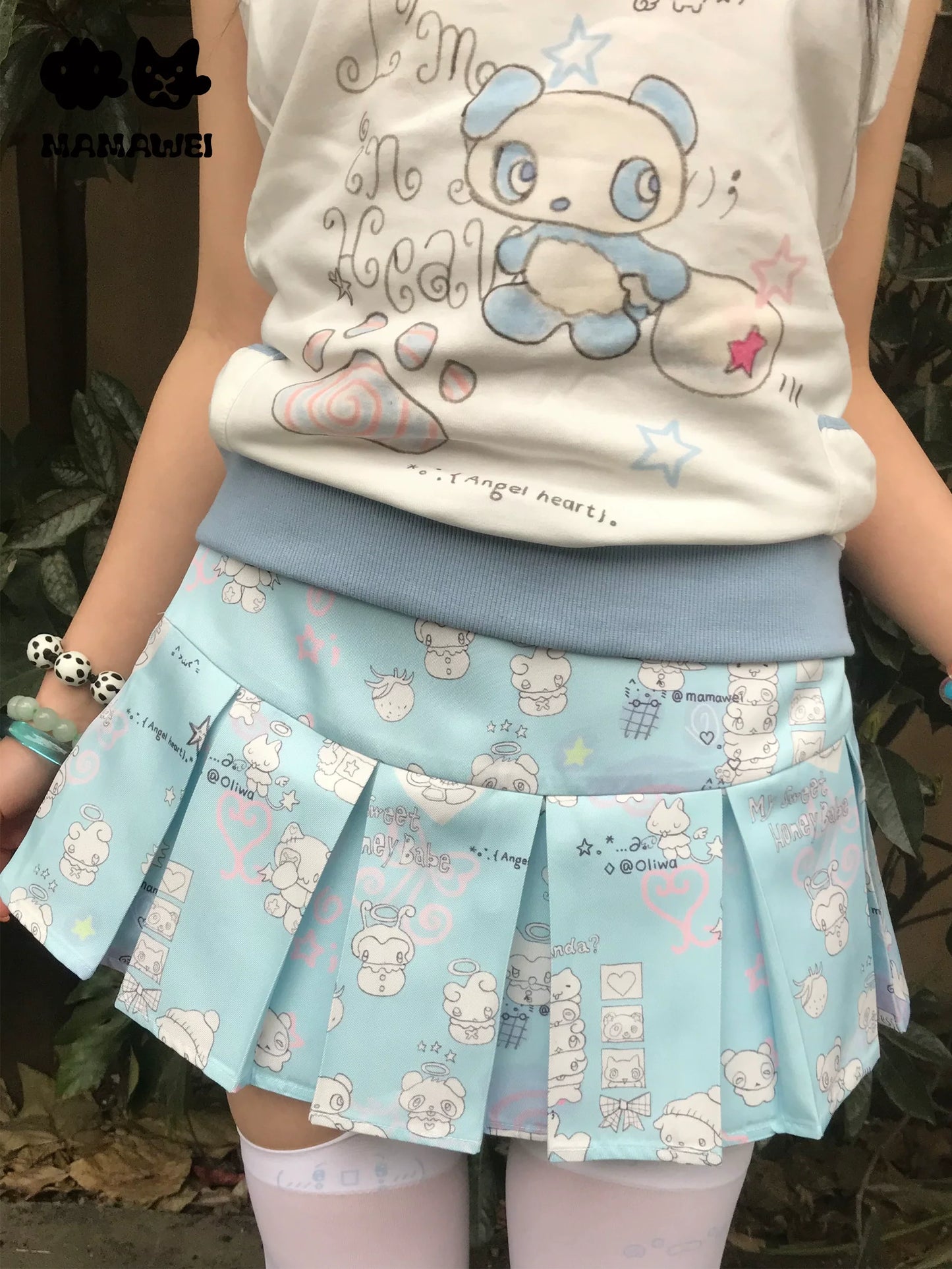 Animal Subculture Skirt Blue