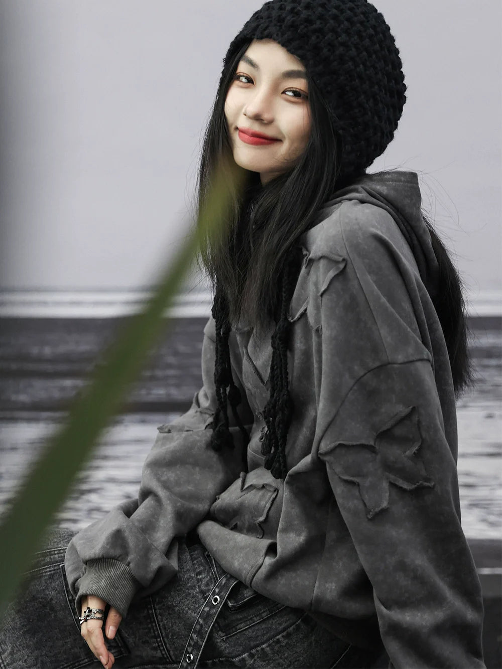 Butterfly Hooded Loose Mode Hoodie