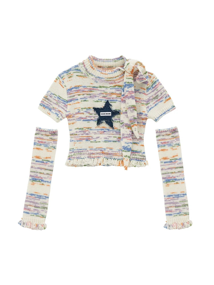 Gauze Star Rainbow Candy Top