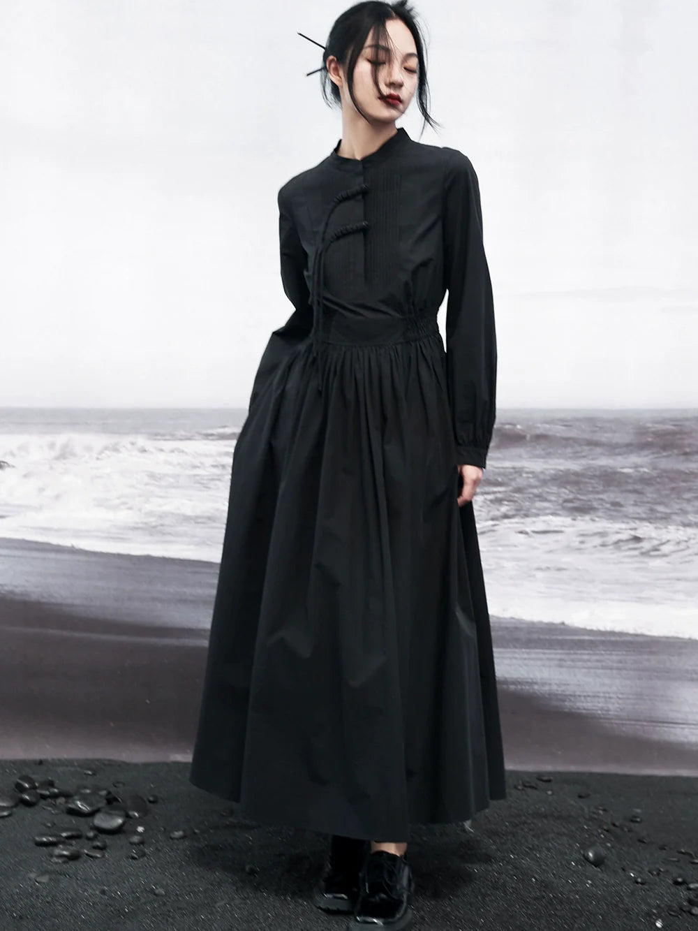 China Mode Shirt Dress French Swing