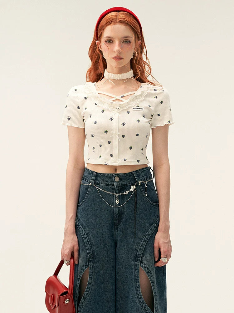 Girly Fruit White Tops