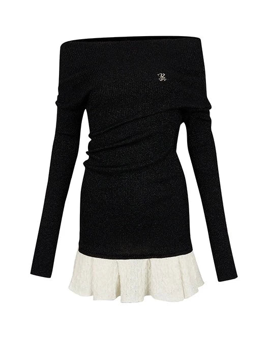 Wendbarer Pelz-Ledermantel + schulterfreies Rüschenkleid