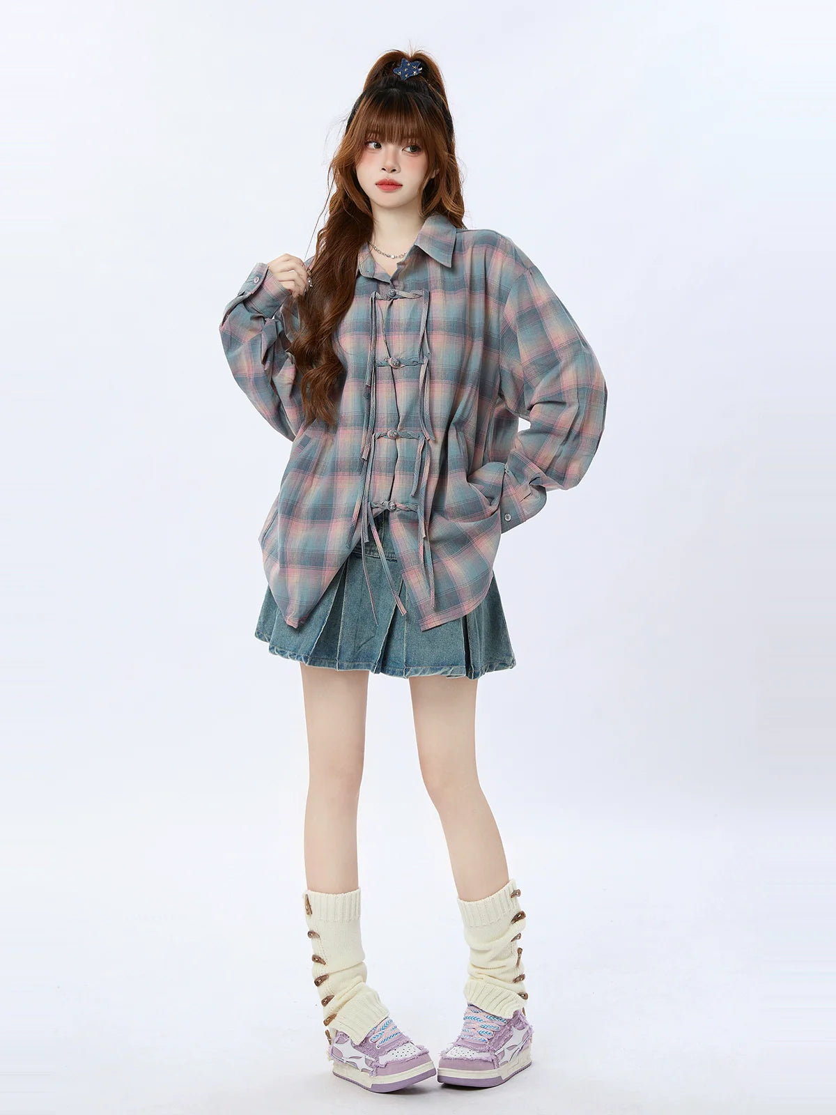 Shirt Rainbow Check Loose China