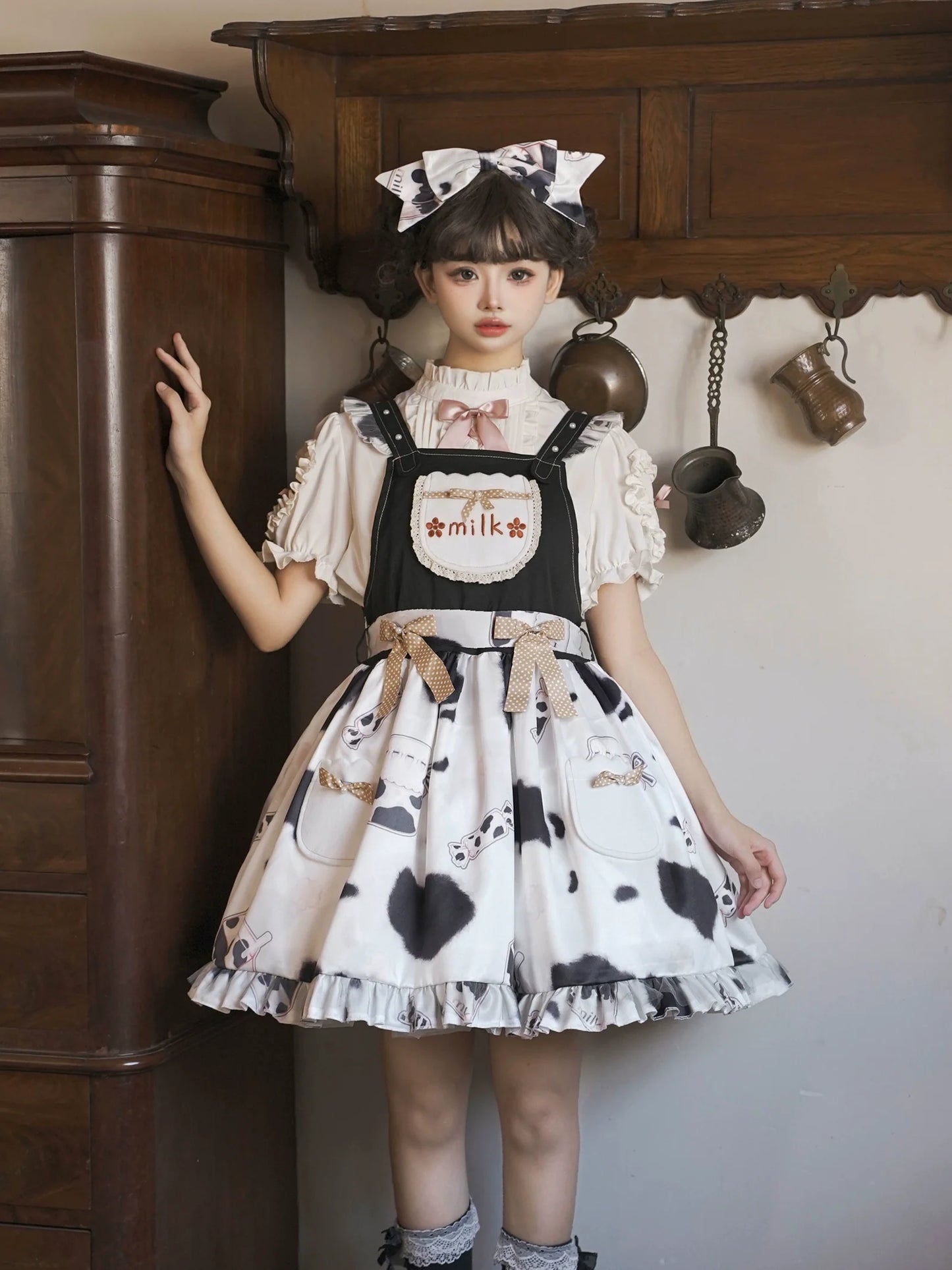 スカート ラブリー スイート ミルキー サスペンダー ロリータ