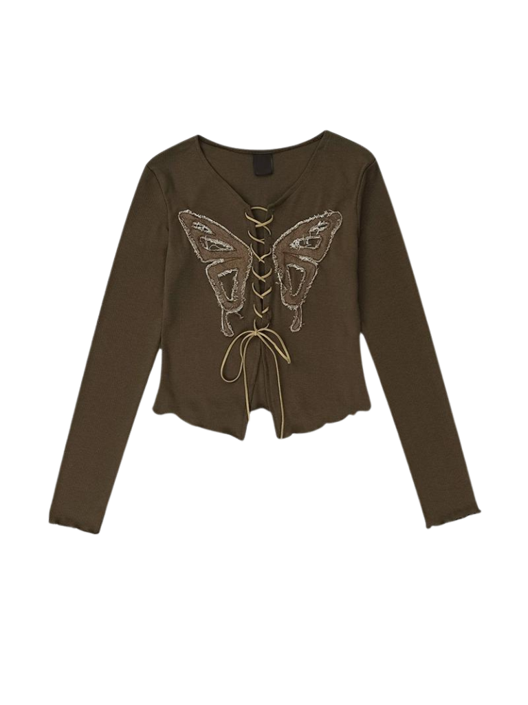 Top Butterfly Inner Retro Design American Strap
