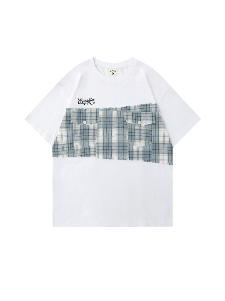 Lockeres T-Shirt Oversize Karo
