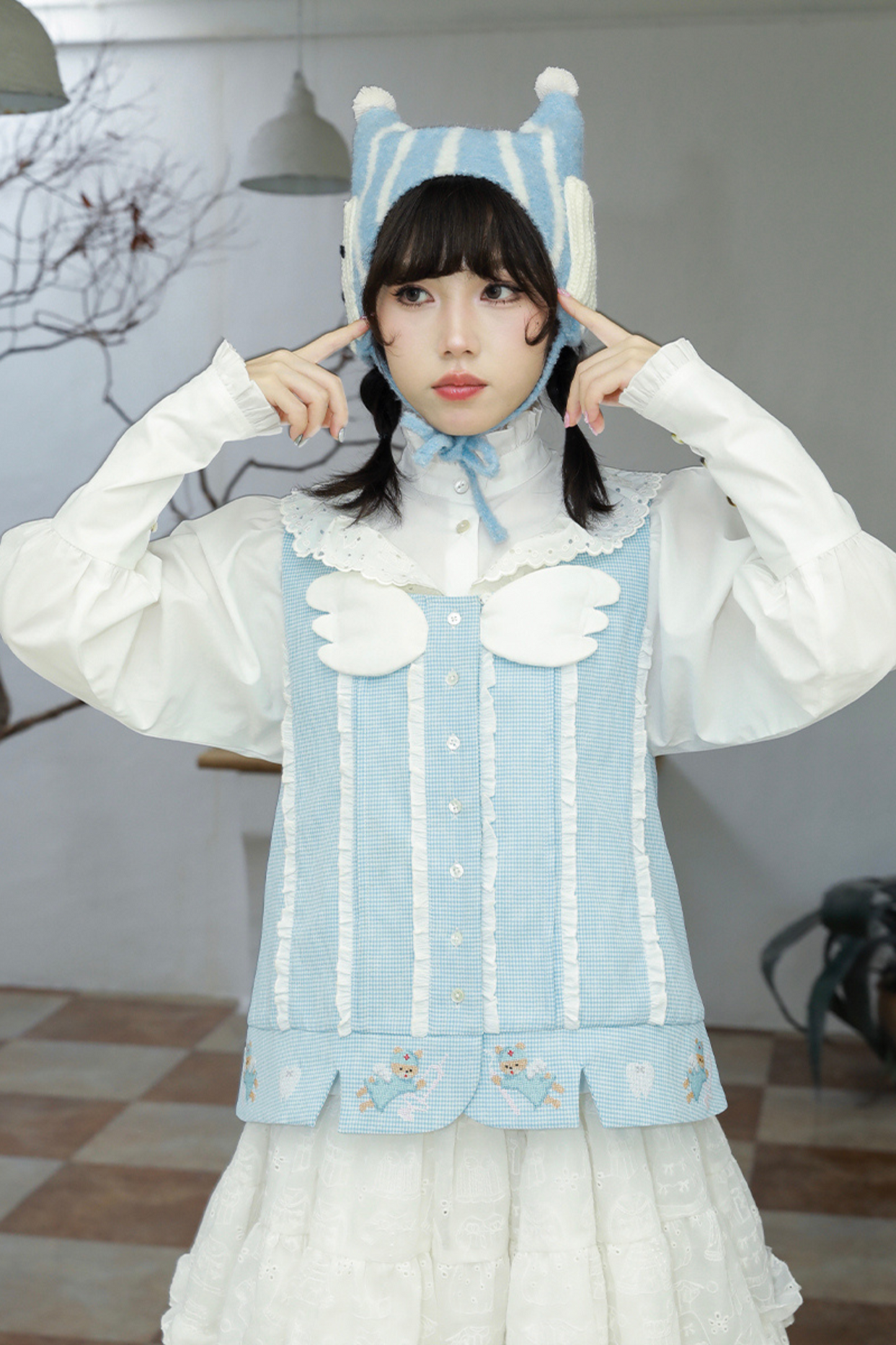 Peach Blue Fairy Neighborhood👼 Island Vest Angel