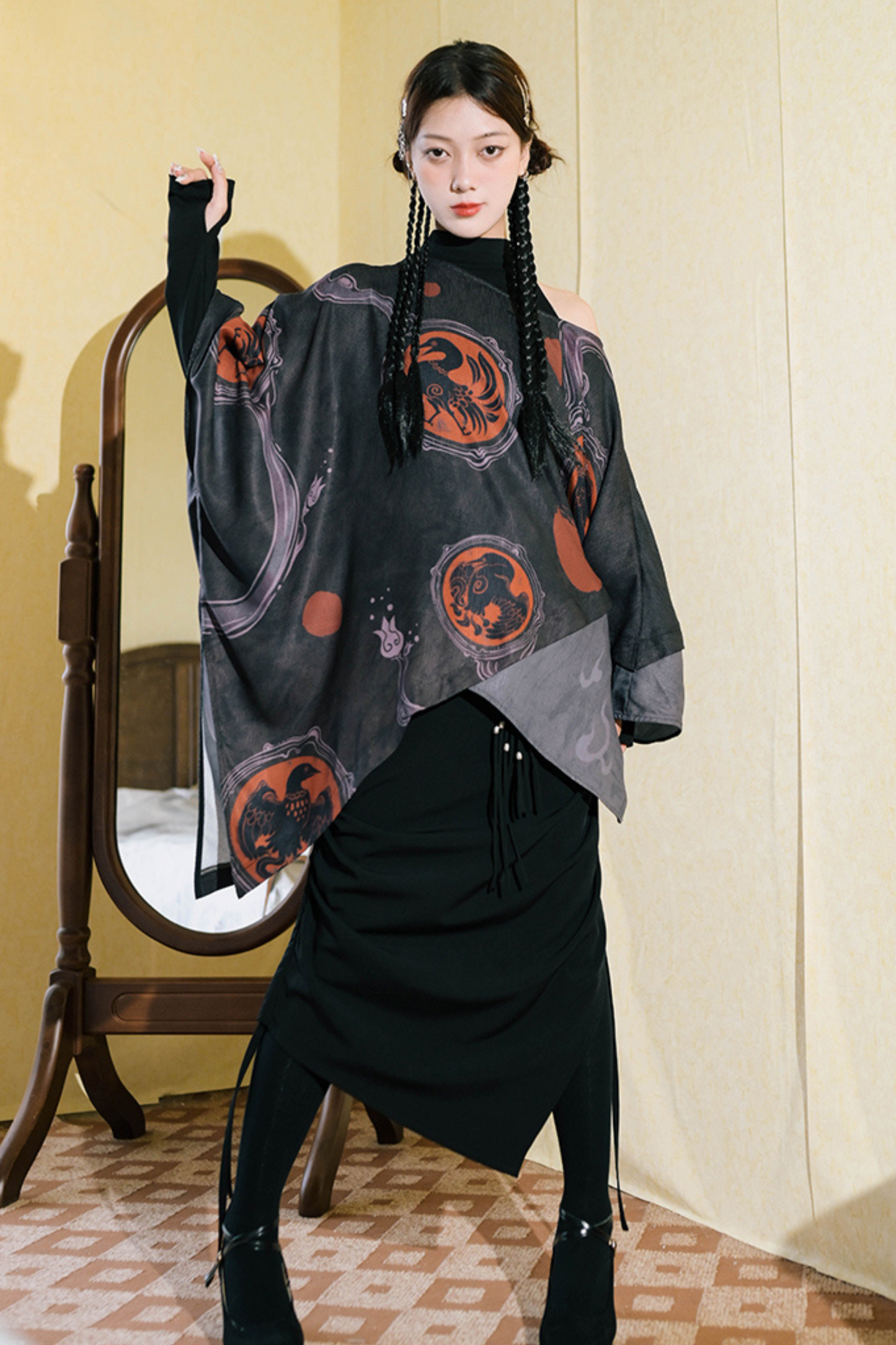 Style Mode Smock Top Cape Loose