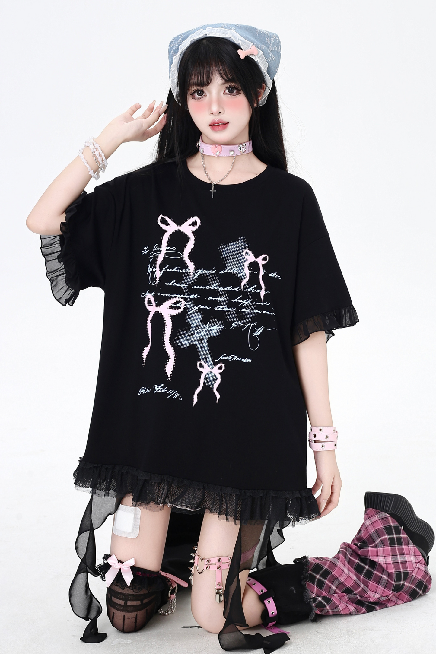 belt ribbon Loose with T-shirt