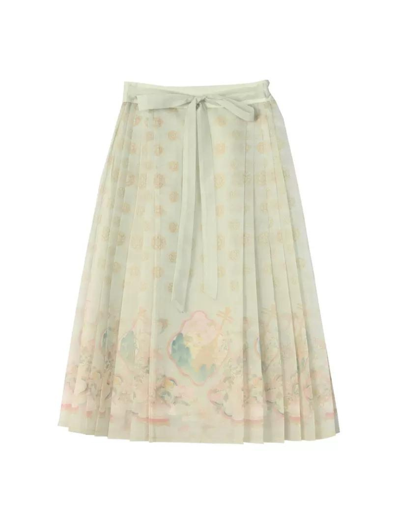 Chiffon Light China Green Floral Set-up