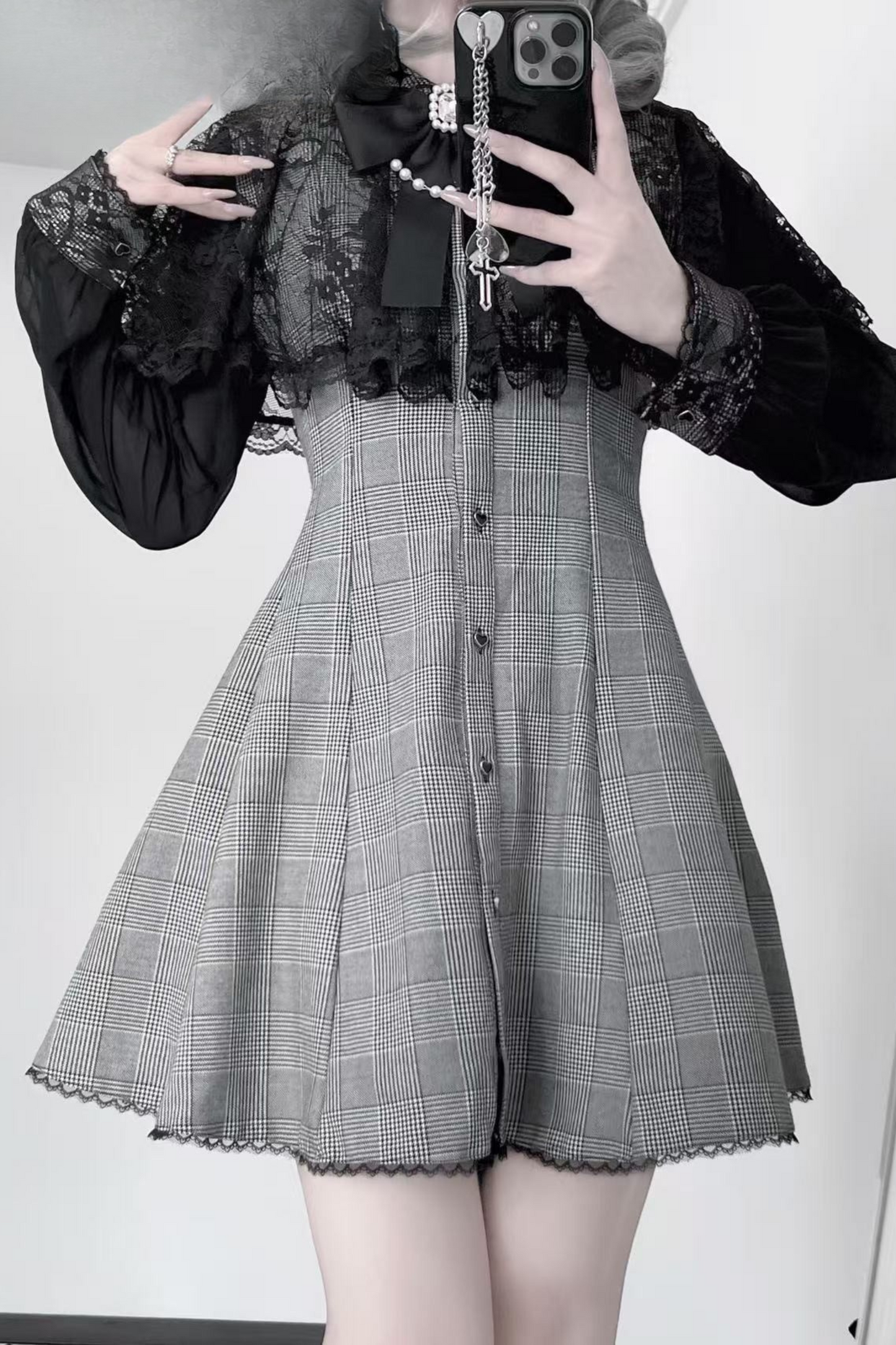 Design Kleid Massenproduktion Mine Kragen Spitze