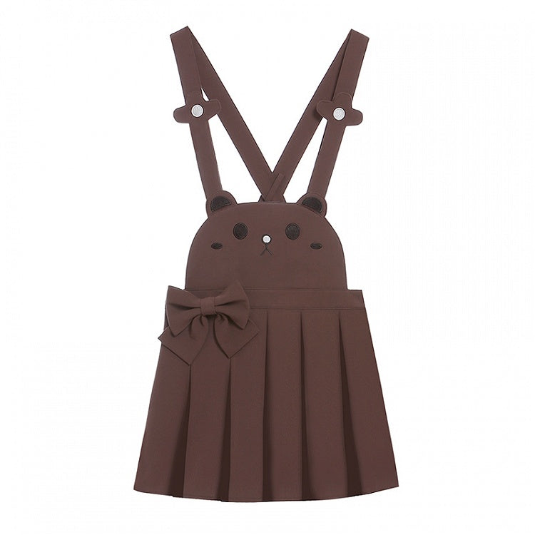 Shorts Bunny/Brown Bear Overalls Bubble Pink